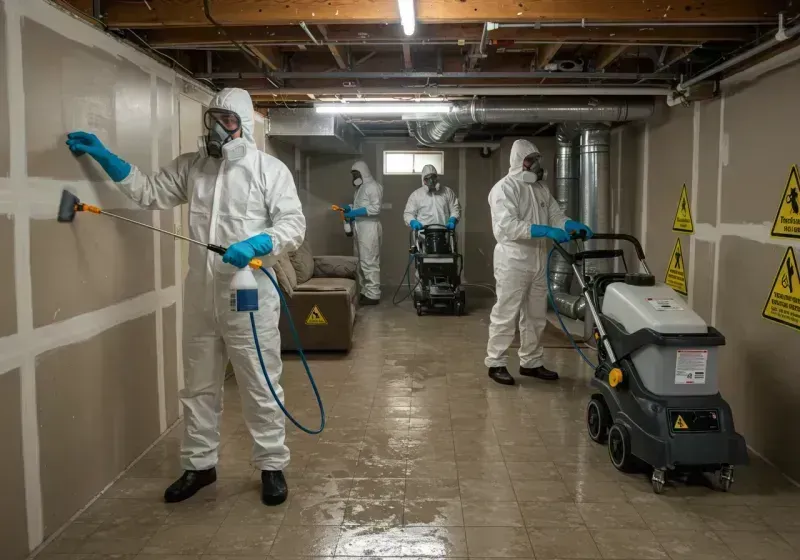 Basement Moisture Removal and Structural Drying process in Silver Creek, NY